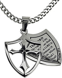 2 Piece Shield Cross Black, "The Lord Is My Light"