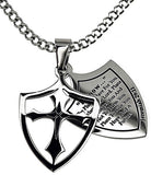 2 Piece Shield Cross Black, "I Know"