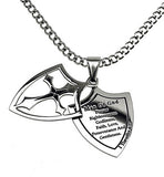2 Piece Shield Cross Black, "Man of God - Pursue"