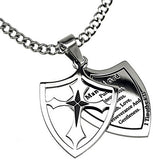 2 Piece Shield Cross Black, "Man of God - Pursue"