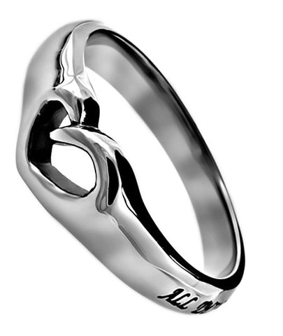 Mini Heart Ring, “Christ My Strength”