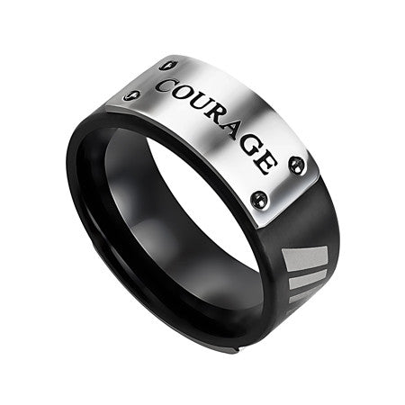 Black MLX Ring, "Courage"