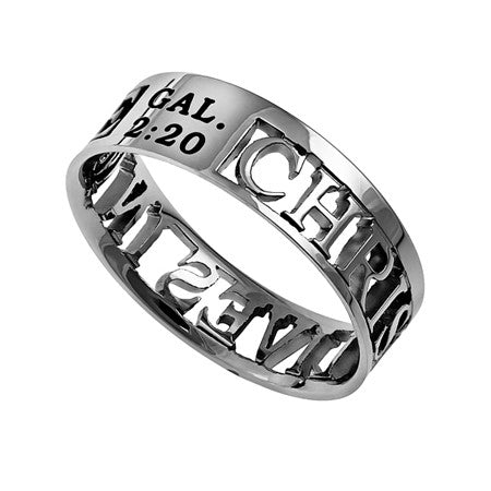 Mini Silhouette Ring, "All Things Through Christ"