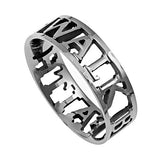Mini Silhouette Ring, "Walk By Faith"