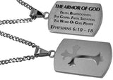 Silver Shield Cross, "Armor Of God"