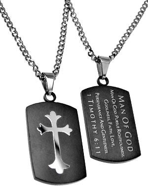 Shield Cross Black, "Man Of God"