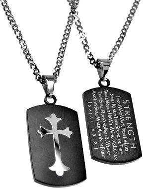Shield Cross Black, "Strength"