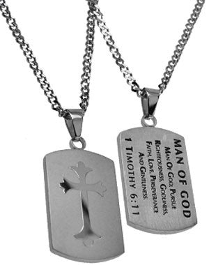 Silver Shield Cross, "Man Of God"