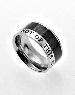 Carbon Fiber Black Ring, "Not Of This World"