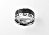 Carbon Fiber Black Ring, "Not Of This World"