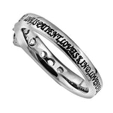 Princess Solitaire Ring, "Love Never Fails"