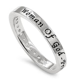 11 Dreams Princess Silver Ring, "WOMAN OF GOD - PROVERBS 31"-Wholesale