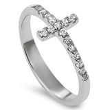 Sidway Cross Silver Ring, "ALL THINGS THROUGH CHRIST MY STRENGTH - PHIL. 4:13"