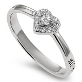 Heart Silver Ring, "ALL THINGS THROUGH CHRIST MY STRENGTH - PHIL. 4:13"