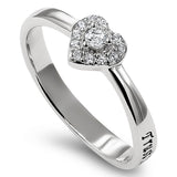 Heart Silver Ring, "TRUST IN THE LORD WITH ALL THE HEART - PROV. 3:5"-Wholesale