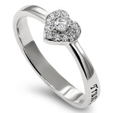 Heart Silver Ring, "TRUST IN THE LORD WITH ALL THE HEART - PROV. 3:5"