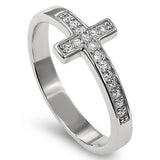 Lost Cross Silver Ring, "ALL THINGS THROUGH CHRIST MY STRENGTH - PHIL. 4:13"