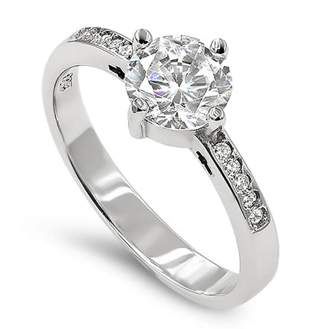 Salty Engagement Silver Ring, "LOVE NEVER FAILS- 1 COR. 13: 8"-Wholesale