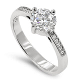 Salty Engagement Silver Ring, "LOVE NEVER FAILS- 1 COR. 13: 8"