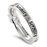 Diamond Eternity Silver Ring, "SERENITY - SERENITY - SERENITY"