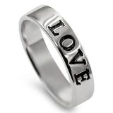 BAND Silver Ring, "LOVE NEVER FAILS "-Wholesale