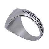 R2 Shield Cross Ring, "Crucified"