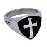 R2 Shield Cross Ring, "Crucified"