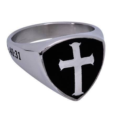 R2 Shield Cross Ring, "Eagles Wings"