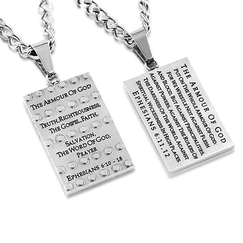Rivet Shield Necklace "THE ARMOR OF GOD"Men’s Pendant