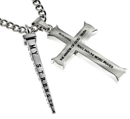 Silver Cross And Nail, "Armor Of God"