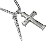 Silver Cross and Nail, "By His Blood"