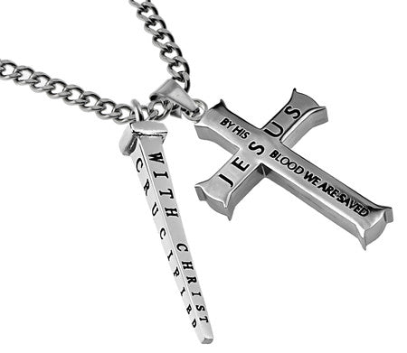 Silver Cross and Nail, "By His Blood"