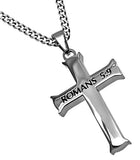 Men's Iron Cross, "By His Blood" Romans 5:9