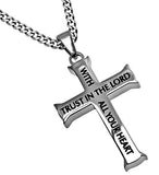 Men's Iron Cross "Trust" Proverbs 3:5,6
