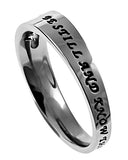 Solitaire Ring, "Be Still"
