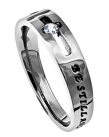 Solitaire Ring, "Be Still"