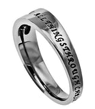 Solitaire Ring, "Christ My Strength"