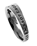 Solitaire Ring, "God's Love Never Fails"