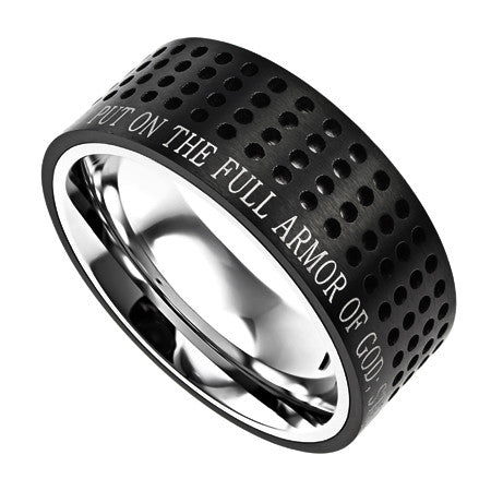 Black Sport Ring, "Armor Of God" Full