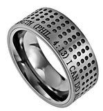 Silver Sport ring, "Christ My Strength"