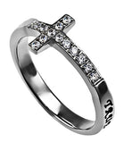 Sideway Cross Ring, "True Love Waits"