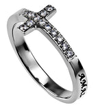 Sideway Cross Ring, "Amazing Grace"
