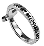 Sideway Cross Ring, "My Beloved"