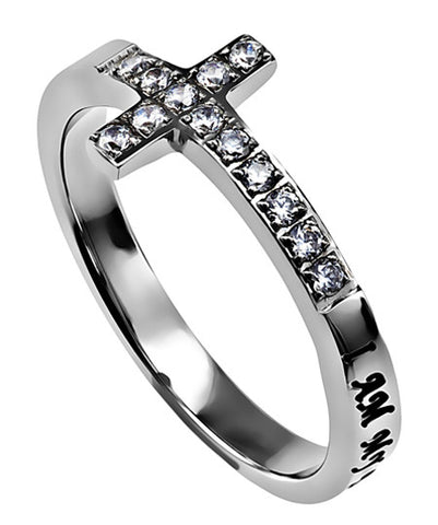 Sideway Cross Ring, "My Beloved"