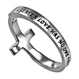 Sideway Cross Ring, "No Greater Love"