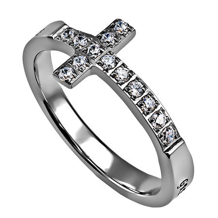 Sideway Cross Ring, "No Greater Love"