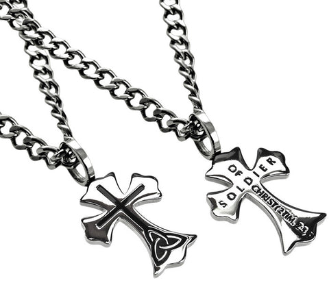 Trinity Cross Pendant, "Soldier Of Christ"