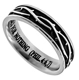 Girl's Crown of Thorns Ring, "Anxious For Nothing"