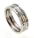 Princess Stack Ring, "Christ My Strength"