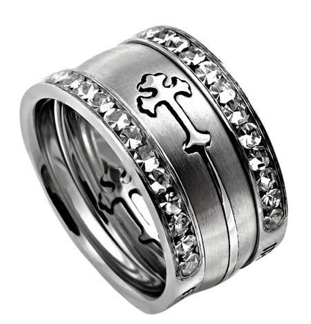 Mini Double Cross Band Silver, Tiara